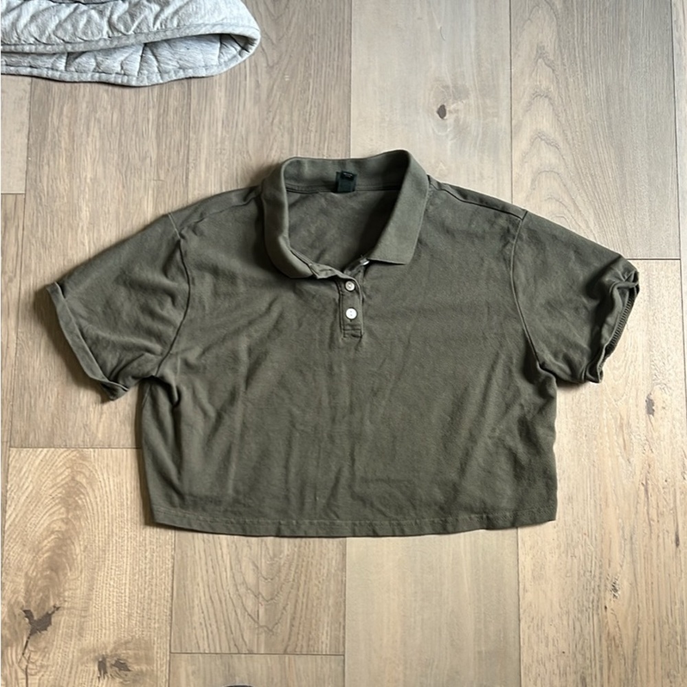 Wild Fable Army Green Collared Shirt